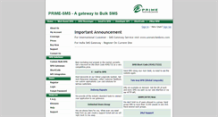 Desktop Screenshot of prime-sms.com