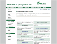 Tablet Screenshot of prime-sms.com